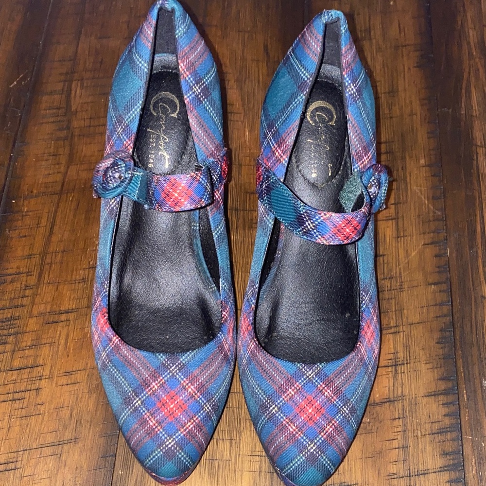 Plaid Mary Jane Heels